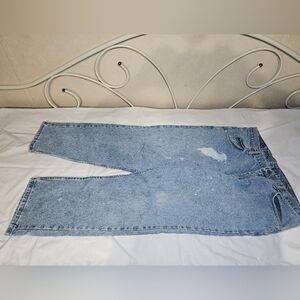 36x30 Wrangler Blue Jeans with BLEACH SPOTS
